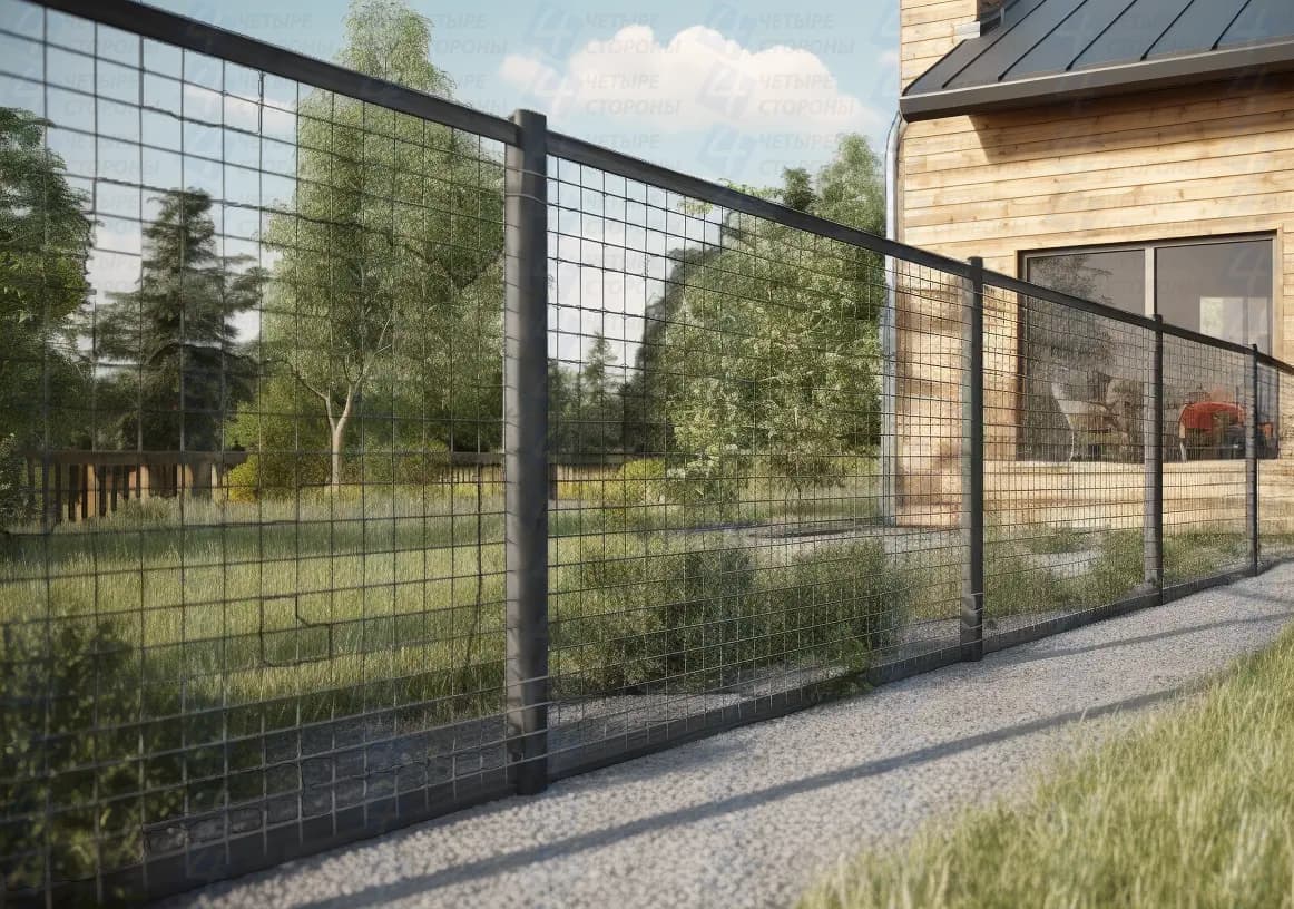 Бюджетный 3D-забор для дачи (сталь 3 мм, цинк)