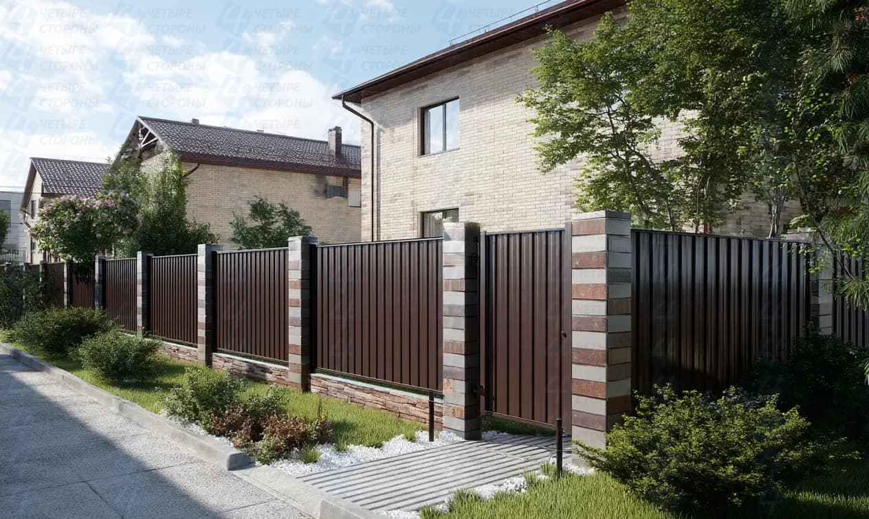 Забор для дачи из профнастила под ключ