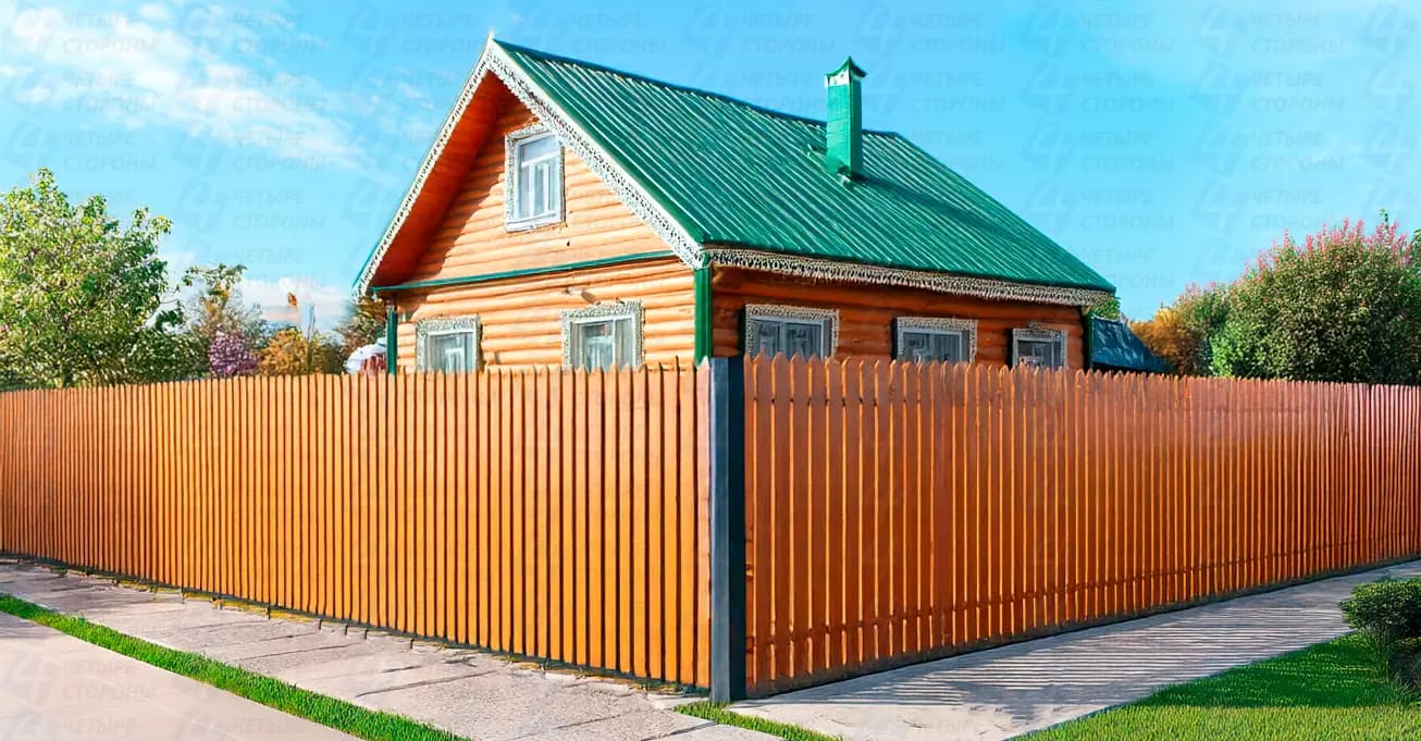 Забор из евроштакетника