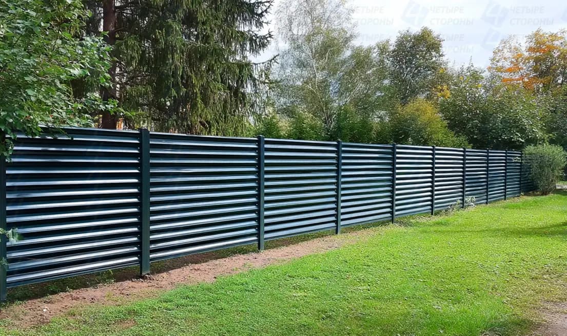 Забор-жалюзи Люкс из оцинкованной стали 1.5 мм с полимерным покрытием