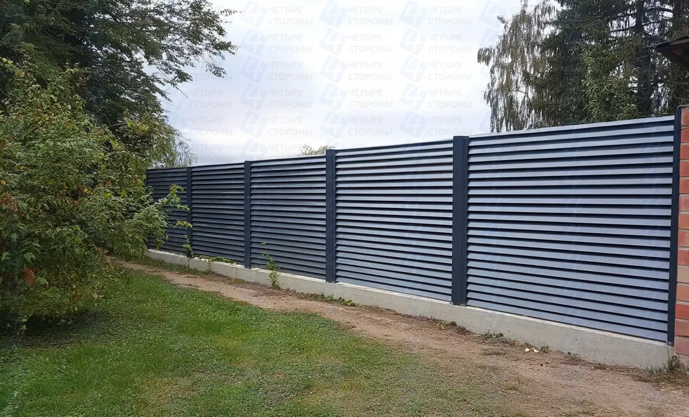 Премиальный забор-жалюзи с декоративной LED-подсветкой